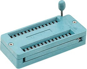 228-1371-00-0602J, Conn DIP Socket SKT 28 POS 2.54mm Solder ST Thru-Hole