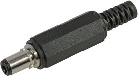 PPW01008, Разъем Питания DC, Штекер, 2.1 мм, Монтаж на Кабель, Пайка