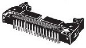XG4A-1434, Conn Ejector Header PL 14 POS 2.54mm Solder RA Side Entry Thru-Hole