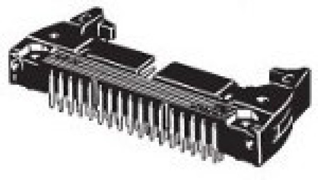 XG4A-1434, Conn Ejector Header PL 14 POS 2.54mm Solder RA Side Entry Thru-Hole