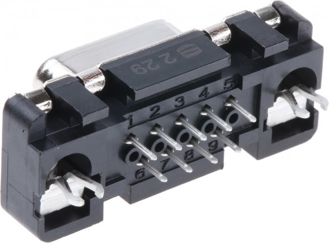 09661516512, Разъем D-Sub; PIN: 9; гнездо; "мама"; прямой; THT; UNC4-40