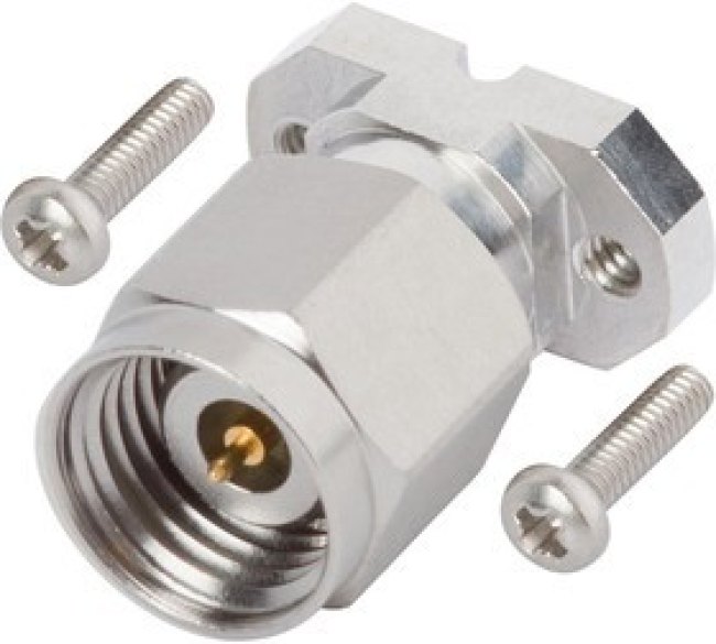SF1611-60021-1S, 2.4MM PLUG CONN, 50 OHM, FLANGE, SCREW