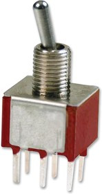 100DP1T1B1M2QEH, Toggle Switches DPDT ON-ON PC MNT