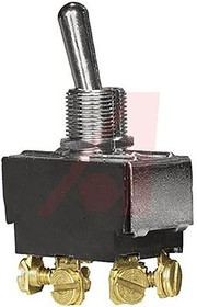 2GM54-73, Toggle Switches 2-pole, ON - OFF - ON, 10A/15A 250VAC/125VAC 3/4 HP, Non-Illuminated Bat Style Toggle Switch with Screw Terminals 2GM54-73, Toggle Switches 2-pole, ON - OFF - ON, 10A/15A 250VAC/125VAC 3/4 HP, Non-Illuminated Bat Style Toggle Switch with Screw Terminals