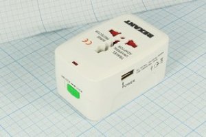 Адаптер сетевой, 125~250В10А, USB, универсальный; №11801 адапт сетевой\125~250В 10А\USB\универсал Адаптер сетевой, 125~250В10А, USB, универсальный; №11801 адапт сетевой\125~250В 10А\USB\универсал