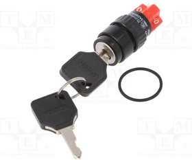 V16-KEY-2, Переключатель: замок для РЭА, Фикс.пол: 2, Алгоритм раб: ON-ON