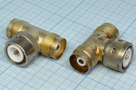 Высокочастотный разъём СР50-194ФВ, переходник гнездо-штекер-гнездо, сочленение резьбовое; №971 СР50-194ФВ\\М18\[переход Г-Ш-Г]