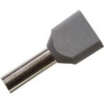 НШВИ(2) 4.0-12, Наконечник штыревой втулочный изолированный серый 2х4.0мм²