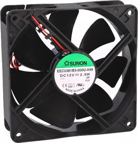 EEC0381B3-A99, Вентилятор: DC, осевой, 12ВDC, 120x120x38мм, 158м3/ч, 37дБА, 28AWG