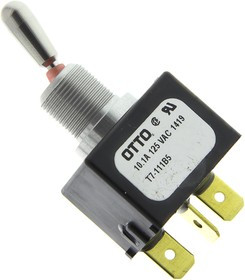 T7-111B5, Toggle Switch, Panel Mount, On-On, SPDT, Tab Terminal T7-111B5, Toggle Switch, Panel Mount, On-On, SPDT, Tab Terminal