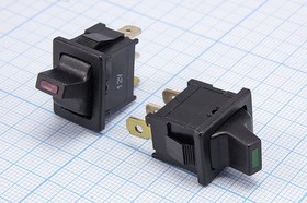 Выключатель рычажный, 12В, 20А, ON-OFF, с подсветкой 3 красный СД, 3T, R13-66LPR; №10469R ПРыч\ 12В\20А\ON-OFF\\IL3 крСД\ 3T\R13-66LPR\