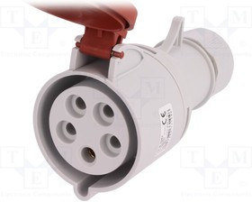 PB.1042, Разъем: питания AC, трехфазный, вилка, "мама", 32А, 400ВAC, IP44