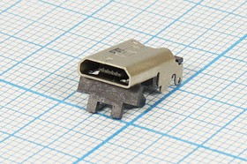 Гнездо micro USB, Тип B, угловое, 5 контактов, SMD на плату, с заглушкой; №12641 гн microUSB \B\5C4HP\плат\угл\ SMD\microUSBB5L2