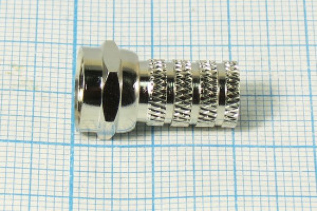 Штекер F, на кабель RG6, вкручивающийся, никель; №201 штек F\RG6\\вкруч\