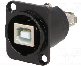 CP30115, USB Adapter in XLR Housing, USB-B 2.0 - USB-A 2.0