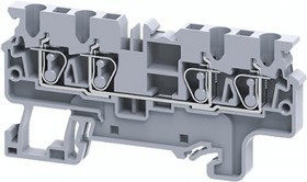 Клемма с четырьмя контактами пружинная OptiClip СX-2.5-QUATTRO-(0.2-4)-I сер. КЭАЗ 289753 Клемма с четырьмя контактами пружинная OptiClip СX-2.5-QUATTRO-(0.2-4)-I сер. КЭАЗ 289753