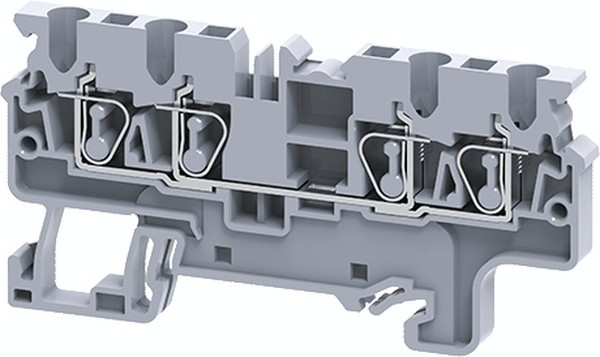 Клемма с четырьмя контактами пружинная OptiClip СX-2.5-QUATTRO-(0.2-4)-I сер. КЭАЗ 289753