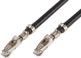 217500-1124, Rectangular Cable Assemblies Pre-Crimped Lead 300mm , 22 AWG, Blk