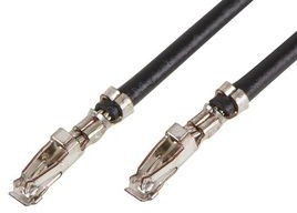 217500-1124, Rectangular Cable Assemblies Pre-Crimped Lead 300mm , 22 AWG, Blk