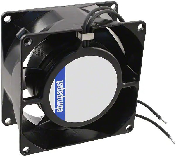 8830N, 8000 N Series Axial Fan, 115 V ac, AC Operation, 36m³/h, 8W, 70mA Max, 80 x 80 x 38mm