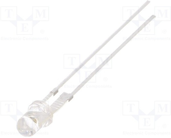 OSG38A3131P, LED; 3mm; bluish green; 20000?25000mcd; 30°; Front: convex