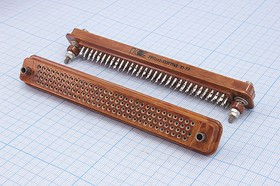 Прямоугольная соединительная розетка, шаг P3.5мм, 122 гнезда,гиперболоидные гнёзда; №15665 гн ПрС\P3,5\122HP\ \\ГРПМ2-122ГПл2