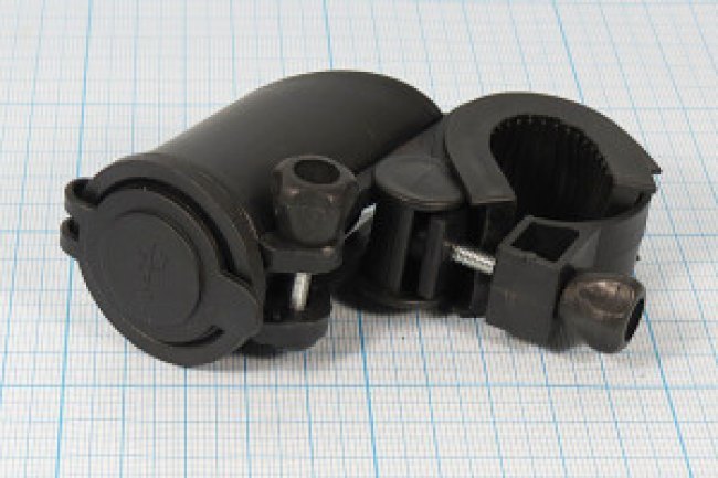 Гнездо питания USB2/вело, 14ВDC/5В-1А/2,1А, 2T, d20-, СДс подсветкой синий; №14393 гн пит USB2/вело\14ВDC/5В-1А/ 2,1А\2T\\d20-\СДILсин