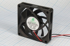 Вентилятор постоянного тока 24 Вольта, 70x70x10мм, подшипник скольжения, 4000об/мин, ВН261 вент 70x7