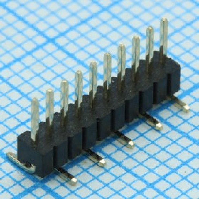 DS1031-03-1X10P8BS311-3A, Однорядный штыревой соединитель на плату 10 pin SMD монтаж