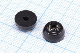 RL-SR-11x9x6, Ножка приборная коническая, армированная шайбой, ø11мм, высота 5мм; №15713 ножка прибор 11x5\h- 1,5/отв 3,0\резин\конус\