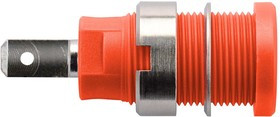 SEB 6450 Ni / RT, Red Female Banana Socket, 4 mm Connector, Tab Termination, 24A, 1000V, Nickel Plating