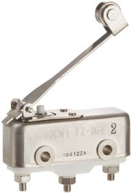 TZ-1GV2, Roller Lever Limit Switch, NO/NC, IP00, SPDT, 250V ac Max, 1A Max