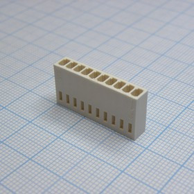 I-DS1070-SCV10, (HU-10F), Розетка на кабель 2.54мм, требуются контакты T-DS1070-SC600