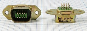 Разъем Прямоугольный соединитель вилка,контакты 8C, на блок,РПМ7-8Ш-ПБ-В