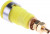 23.3020-24, Yellow Female Banana Socket, 4 mm Connector, Solder Termination, 32A, 1000V, Gold Plating