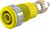 23.3020-24, Yellow Female Banana Socket, 4 mm Connector, Solder Termination, 32A, 1000V, Gold Plating