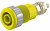 23.3020-24, Yellow Female Banana Socket, 4 mm Connector, Solder Termination, 32A, 1000V, Gold Plating