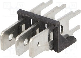 KEYS7833, Наконечник: плоский, 6,3мм, 0,8мм, THT, сталь, луженые, 500В, прямой