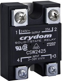 CSW2410-10, Solid State Relays - Industrial Mount PM IP00 SSR 280Vac /10A,3-32Vdc,RN