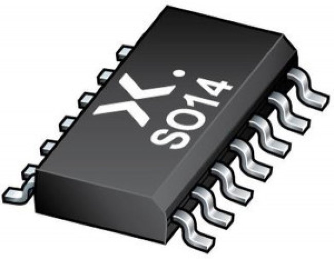 74HC05D,118, (ЛН2), Инвертер 6-ти канальный открытый сток 14-SO