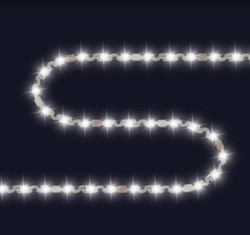 00-350 Светодиодная лента 24В, 8Вт/м, smd2835, 60д/м, IP20, 700Лм/м, подложка S-типа 6мм, 5м, 4000К.