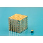 Неодимовый магнит прямоугольник 6х6х6 мм, золотой