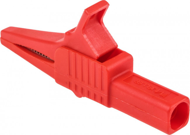 BU-65-2, Crocodile Clip 4 mm Connection, Nickel-Plated Steel Contact, 30A, Red BU-65-2, Crocodile Clip 4 mm Connection, Nickel-Plated Steel Contact, 30A, Red