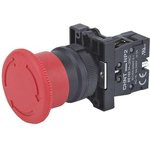 NP2-ES542 (40мм), Кнопка "грибок" с фиксацией красная OFF-ON