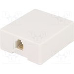 RJ12GN, Гнездо, RJ12, Конф: 6p6c, накладное, винтами, самоклеящийся, H: 57мм