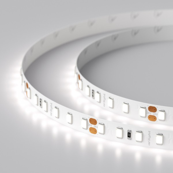 Arlight Светодиодная лента RT-A120-8mm 24V White6000 (14.4 W/m, IP20, 2835, 5m) (Открытый)