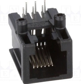 215876-1, Розетка 6P6C (RJ25) на плату