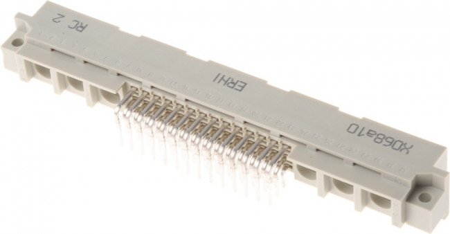 374162 / 374162-E, 42 + 6 Way 2.54mm Pitch, Type M Class C2, 3 Row, Right Angle DIN 41612 Connector, Plug 374162 / 374162-E, 42 + 6 Way 2.54mm Pitch, Type M Class C2, 3 Row, Right Angle DIN 41612 Connector, Plug