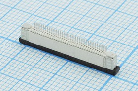 Гнездо FPC, P0,5, 34HP, шлейф, FPC-B-34, SMD; №2087 гн FPC\P0,5\34HP\ шлейф\FPC-B-34\SMD