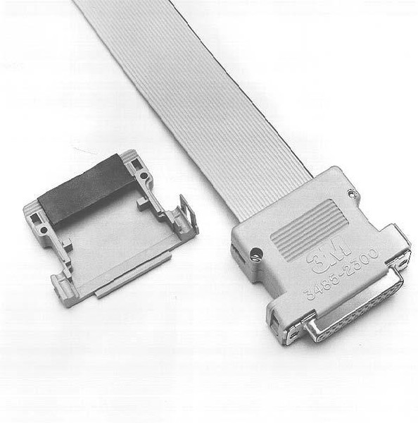 3485-2200F, D-Sub Backshells 15P PLSTC JUNC SHELL FOR FLAT CABLE